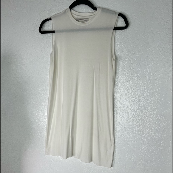 ALL SAINTS basic white everyday long sleeveless tee XS - Picture 2 of 6